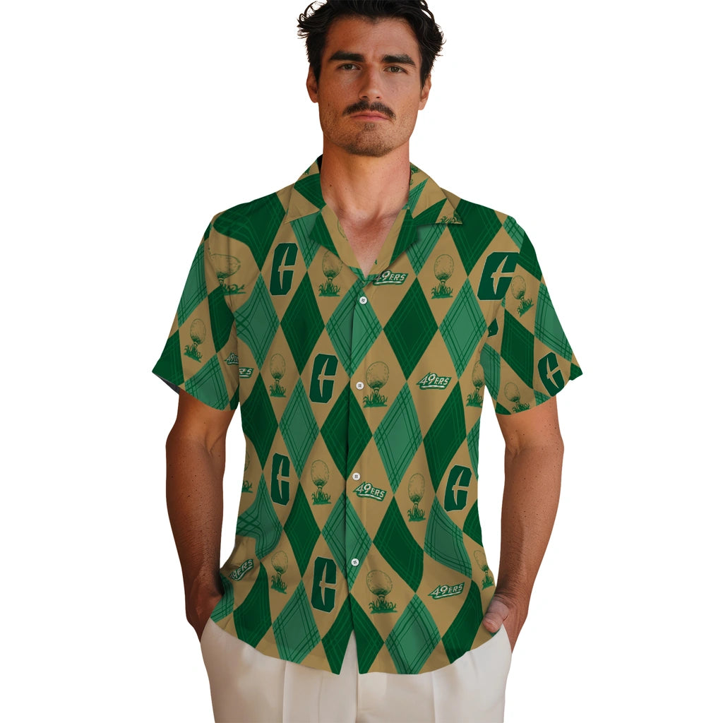 Charlotte 49ers Hawaiian Shirt - Golfing Plaid | Hula Hawaiian Shirts