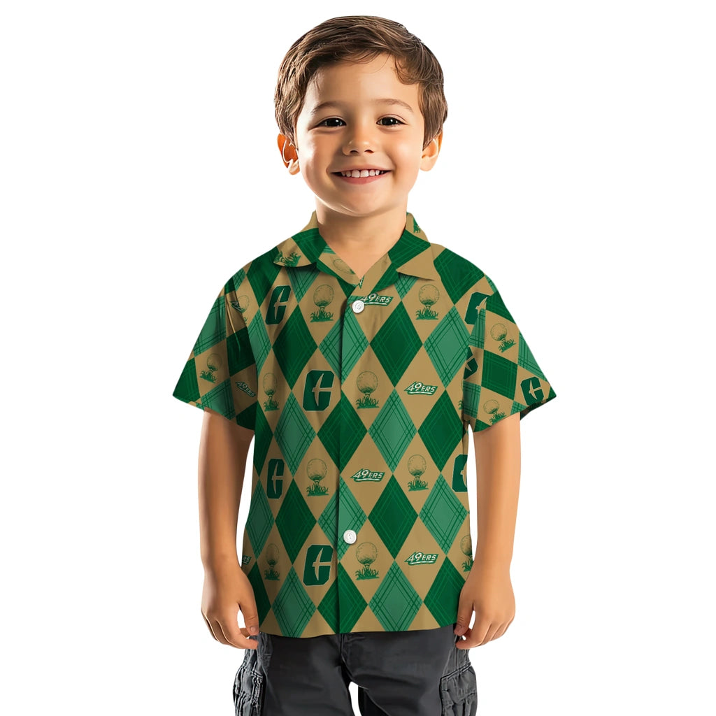 Charlotte 49ers Hawaiian Shirt - Golfing Plaid | Hula Hawaiian Shirts