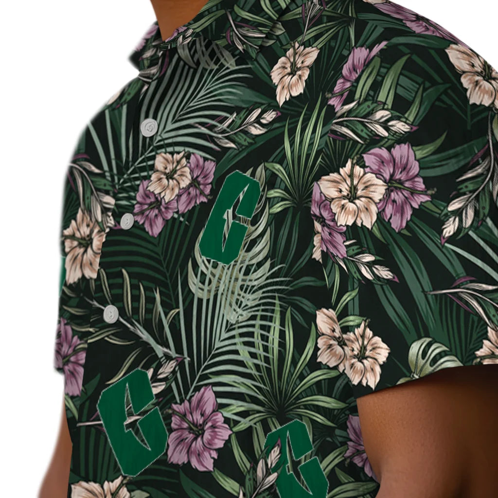 Charlotte 49ers Hawaiian Shirt - Hibiscus Leaves Pattern | Hula Hawaiian Shirts