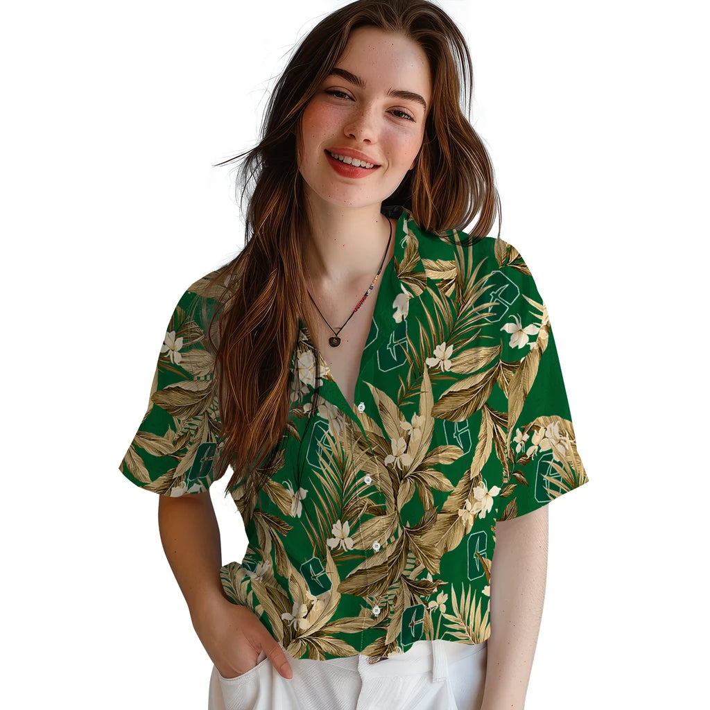 Charlotte 49ers Hawaiian Shirt - Palm Leaves | Hula Hawaiian Shirts