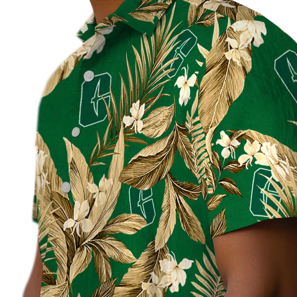 Charlotte 49ers Hawaiian Shirt - Palm Leaves | Hula Hawaiian Shirts