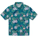 Charlotte Hornets Hawaiian Shirt - Flamingo and Hibiscus | Hula Hawaiian Shirts