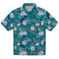 Charlotte Hornets Hawaiian Shirt - Flamingo and Hibiscus | Hula Hawaiian Shirts