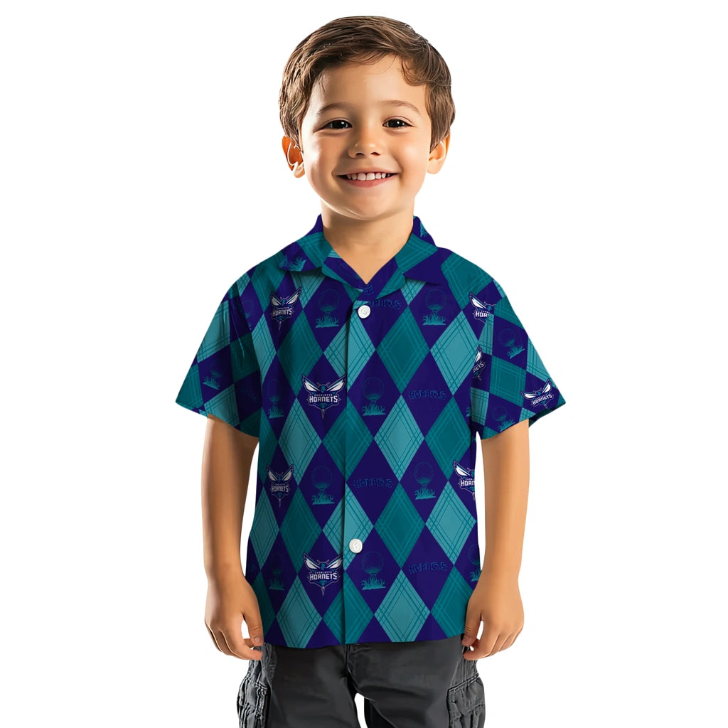 Charlotte Hornets Hawaiian Shirt - Golfing Plaid | Hula Hawaiian Shirts