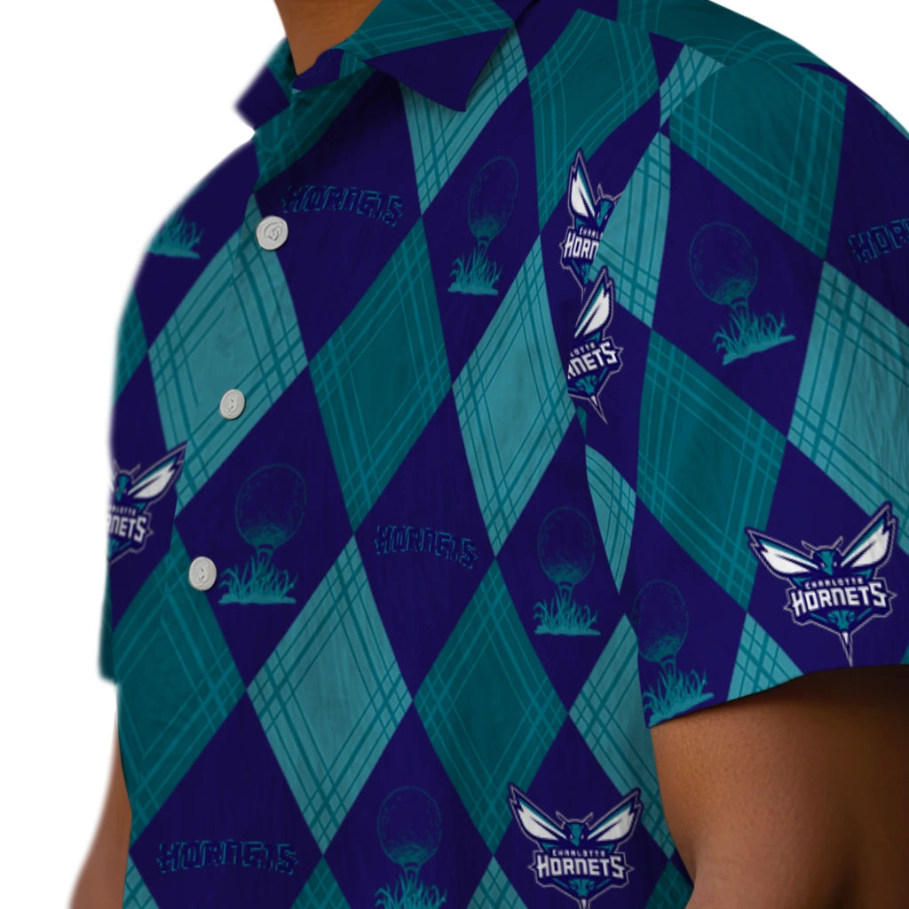 Charlotte Hornets Hawaiian Shirt - Golfing Plaid | Hula Hawaiian Shirts
