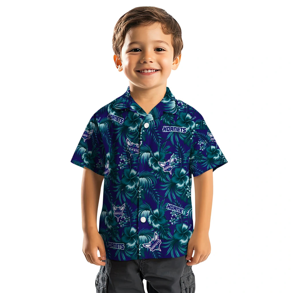 Charlotte Hornets Hawaiian Shirt - Hibiscus Exotic | Hula Hawaiian Shirts