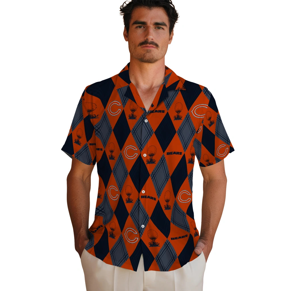Chicago Bears Hawaiian Shirt - Golfing Plaid | Hula Hawaiian Shirts