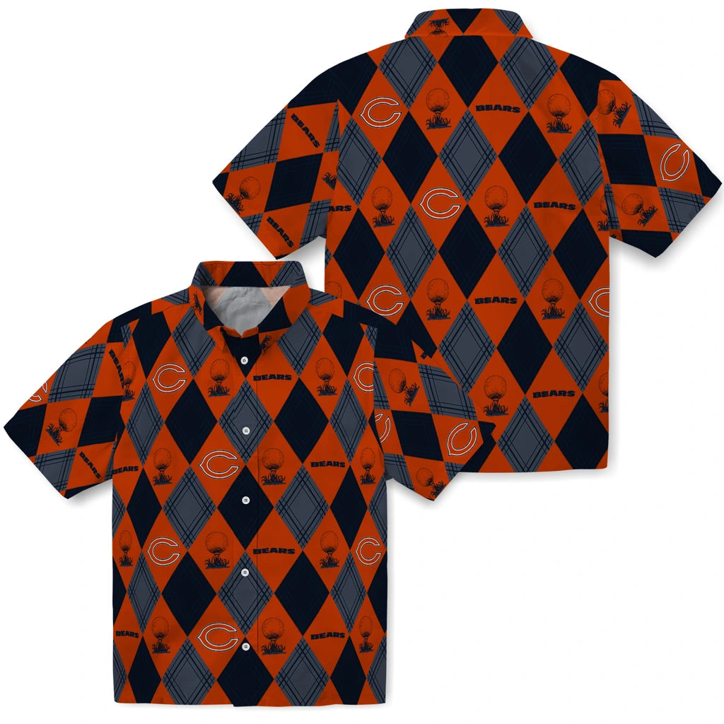 Chicago Bears Hawaiian Shirt - Golfing Plaid | Hula Hawaiian Shirts