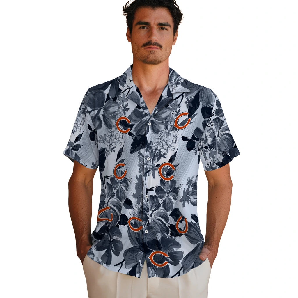 Chicago Bears Hawaiian Shirt - Hibiscus Arrangement | Hula Hawaiian Shirts