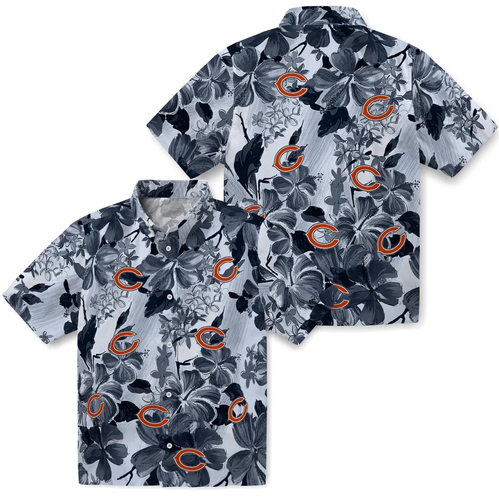 Chicago Bears Hawaiian Shirt - Hibiscus Arrangement | Hula Hawaiian Shirts