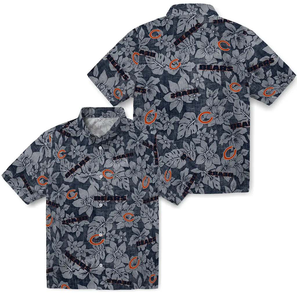 Chicago Bears Hawaiian Shirt - Hibiscus Oasis | Hula Hawaiian Shirts