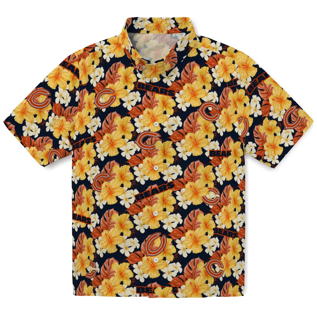 Chicago Bears Hawaiian Shirt - Hibiscus Tropics | Hula Hawaiian Shirts