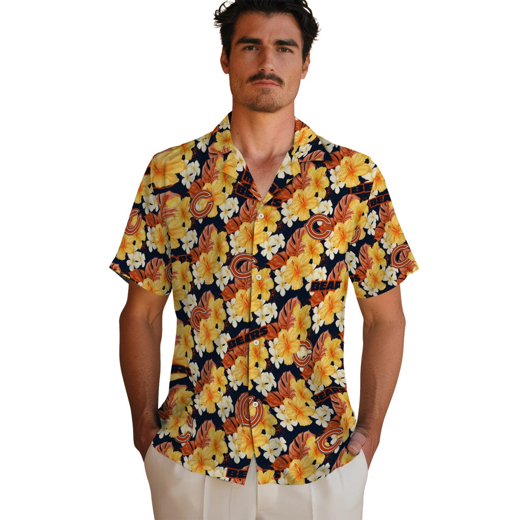 Chicago Bears Hawaiian Shirt - Hibiscus Tropics | Hula Hawaiian Shirts
