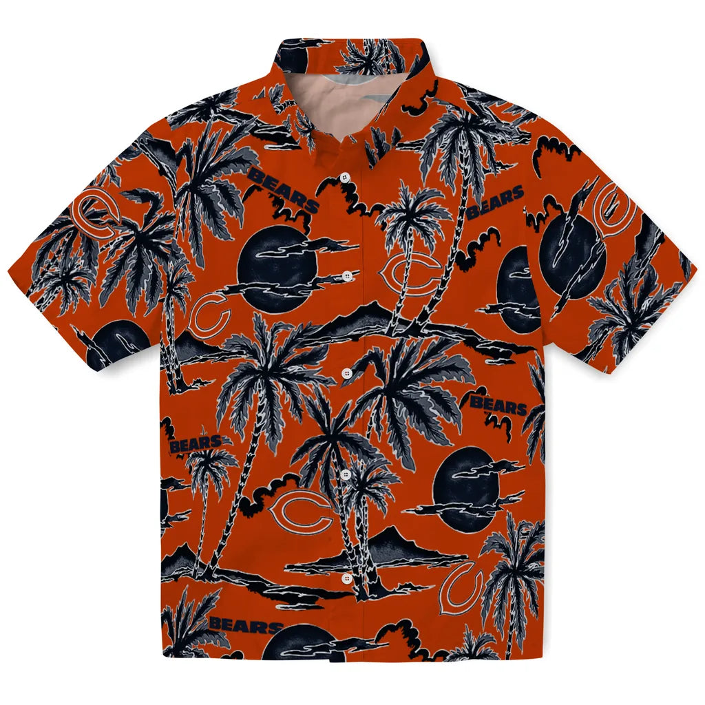 Chicago Bears Hawaiian Shirt - Palm Sunset | Hula Hawaiian Shirts