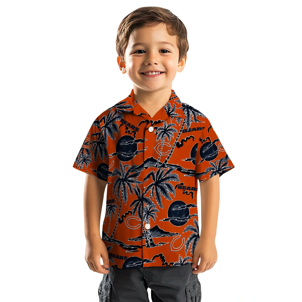 Chicago Bears Hawaiian Shirt - Palm Sunset | Hula Hawaiian Shirts