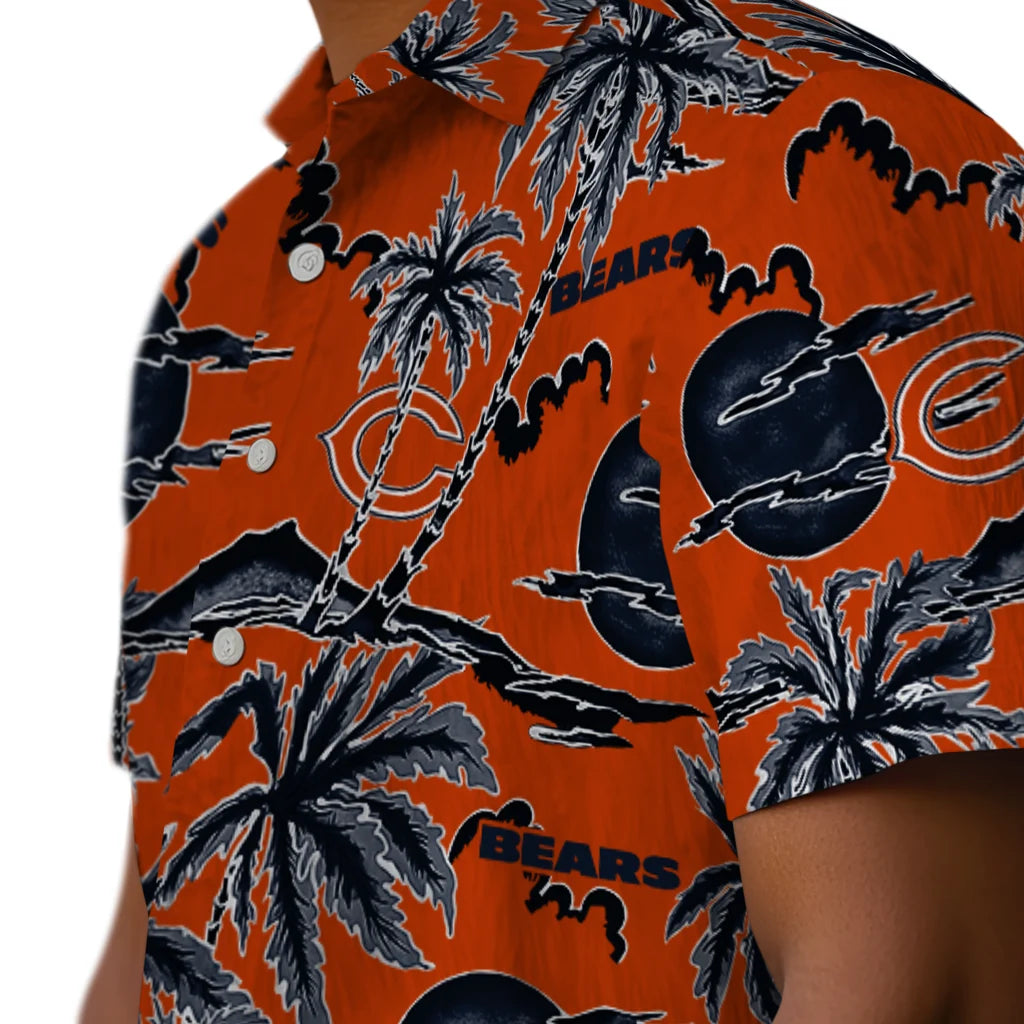 Chicago Bears Hawaiian Shirt - Palm Sunset | Hula Hawaiian Shirts