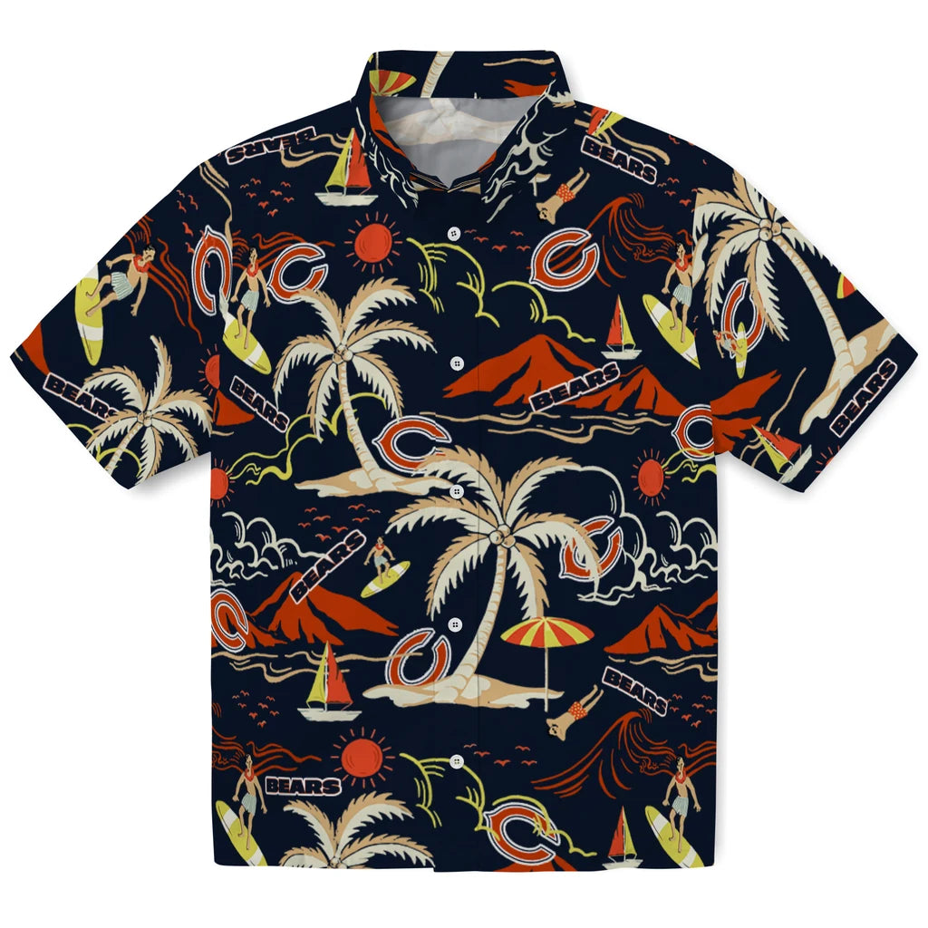 Chicago Bears Hawaiian Shirt - Palm Tree Island | Hula Hawaiian Shirts
