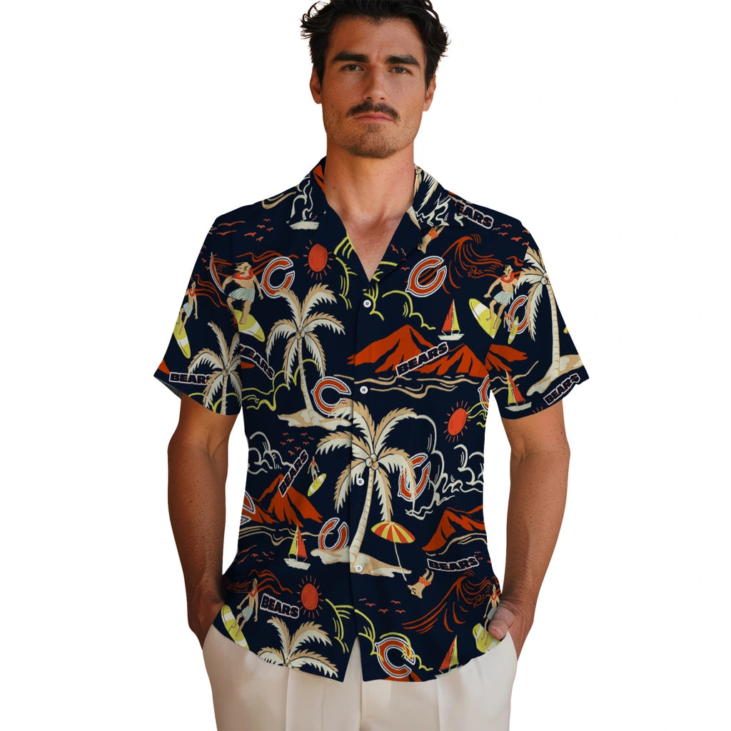 Chicago Bears Hawaiian Shirt - Palm Tree Island | Hula Hawaiian Shirts