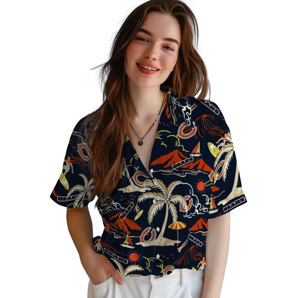 Chicago Bears Hawaiian Shirt - Palm Tree Island | Hula Hawaiian Shirts