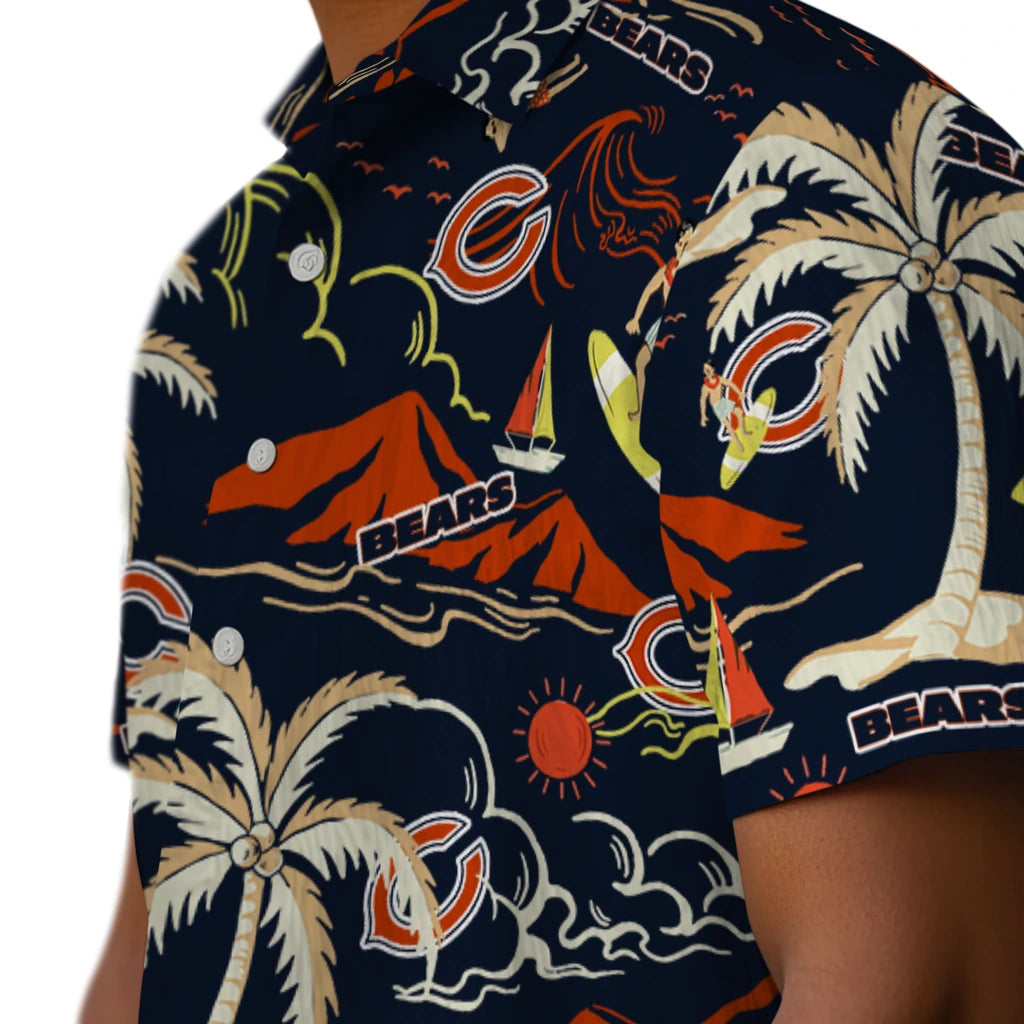 Chicago Bears Hawaiian Shirt - Palm Tree Island | Hula Hawaiian Shirts