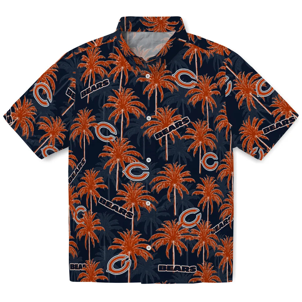 Chicago Bears Hawaiian Shirt - Palm Tree Motif | Hula Hawaiian Shirts