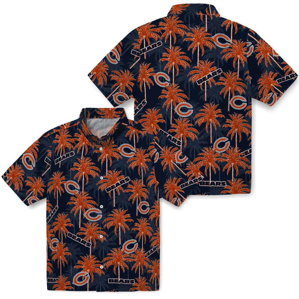 Chicago Bears Hawaiian Shirt - Palm Tree Motif | Hula Hawaiian Shirts
