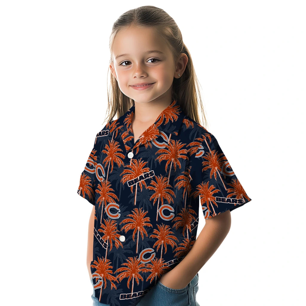 Chicago Bears Hawaiian Shirt - Palm Tree Motif | Hula Hawaiian Shirts