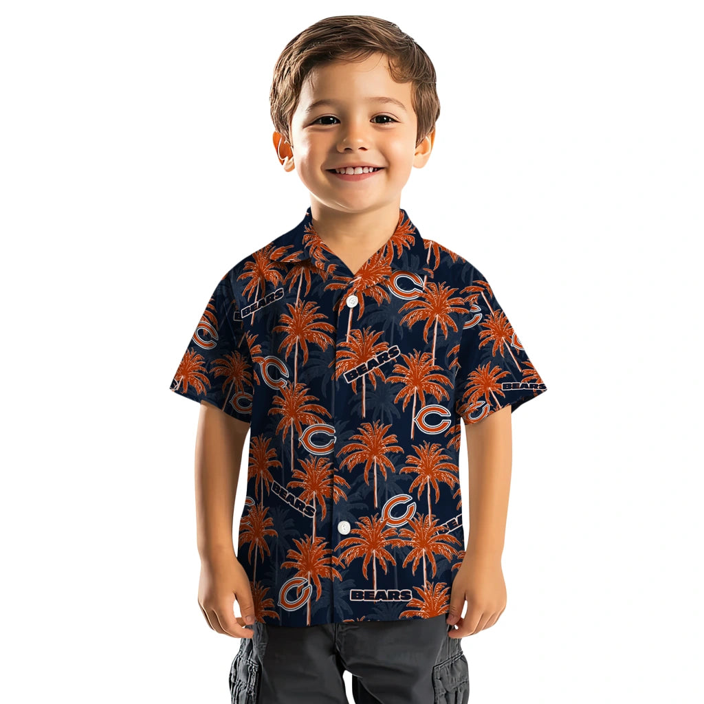 Chicago Bears Hawaiian Shirt - Palm Tree Motif | Hula Hawaiian Shirts