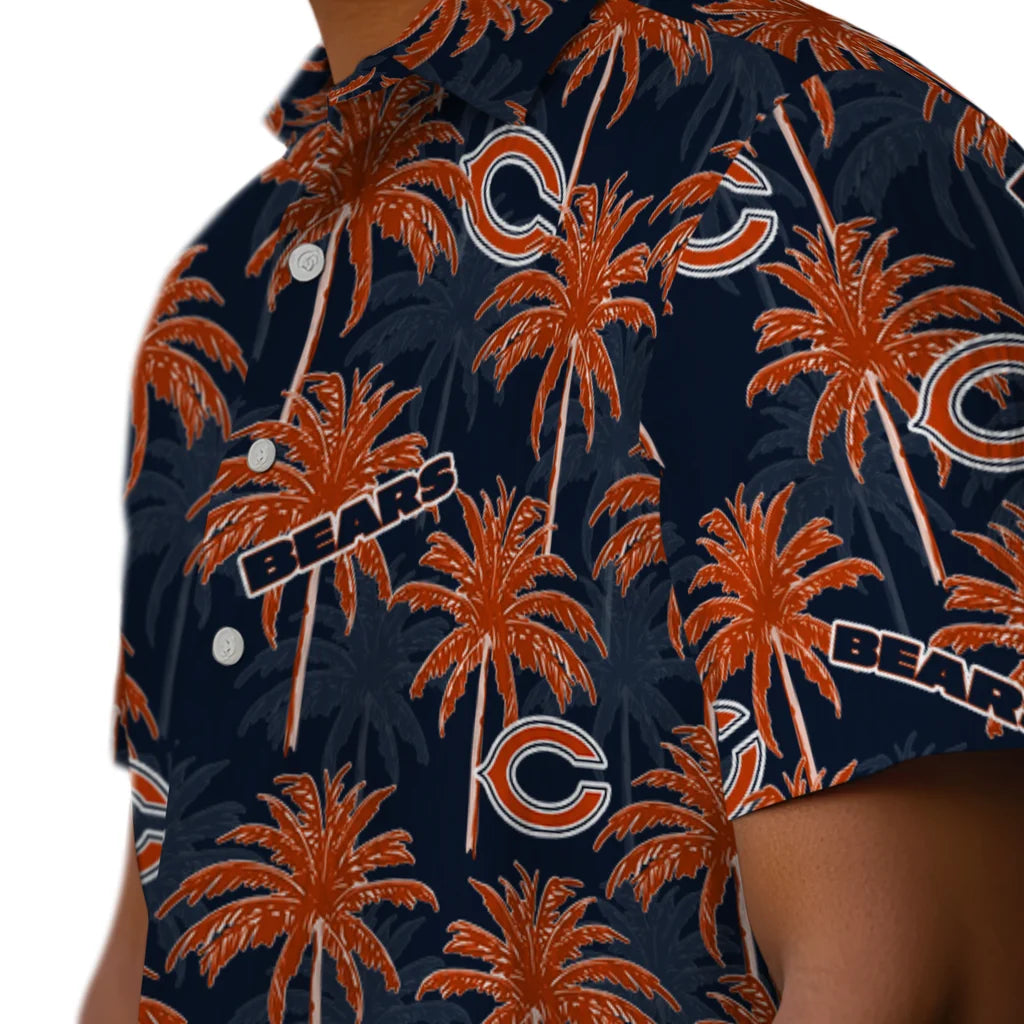 Chicago Bears Hawaiian Shirt - Palm Tree Motif | Hula Hawaiian Shirts