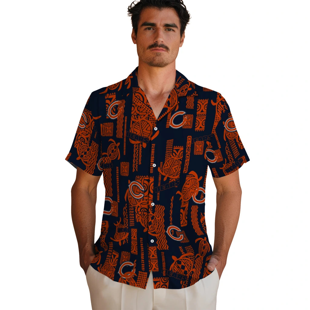 Chicago Bears Hawaiian Shirt - Turtle Lines | Hula Hawaiian Shirts