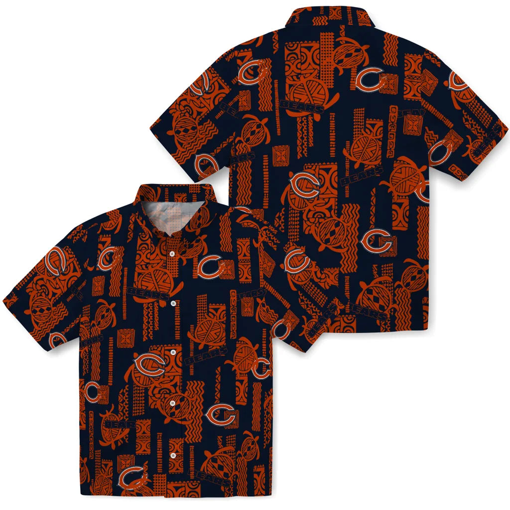 Chicago Bears Hawaiian Shirt - Turtle Lines | Hula Hawaiian Shirts