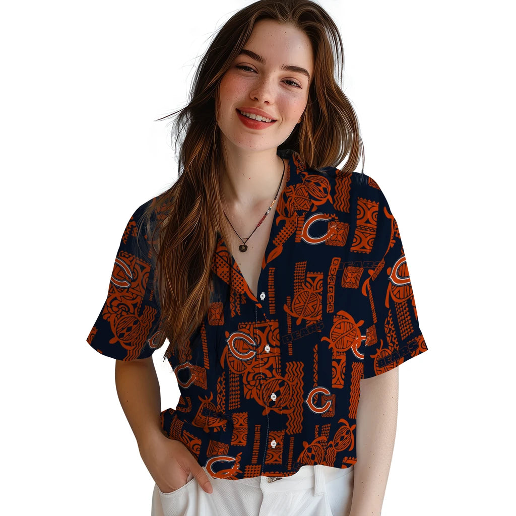 Chicago Bears Hawaiian Shirt - Turtle Lines | Hula Hawaiian Shirts