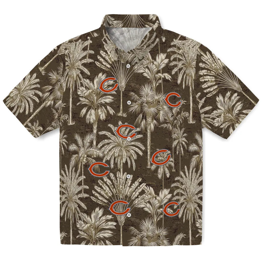 Chicago Bears Hawaiian Shirt - Vintage Palm Tree | Hula Hawaiian Shirts