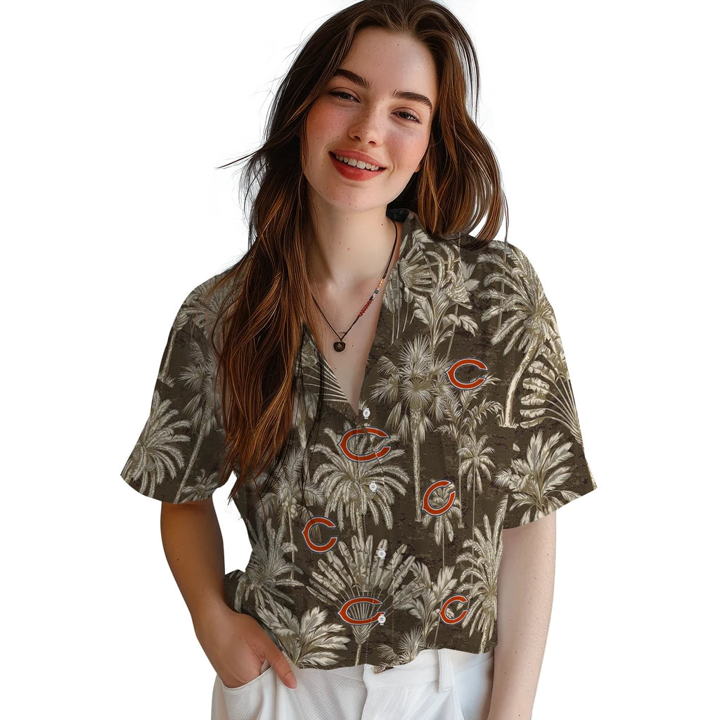 Chicago Bears Hawaiian Shirt - Vintage Palm Tree | Hula Hawaiian Shirts