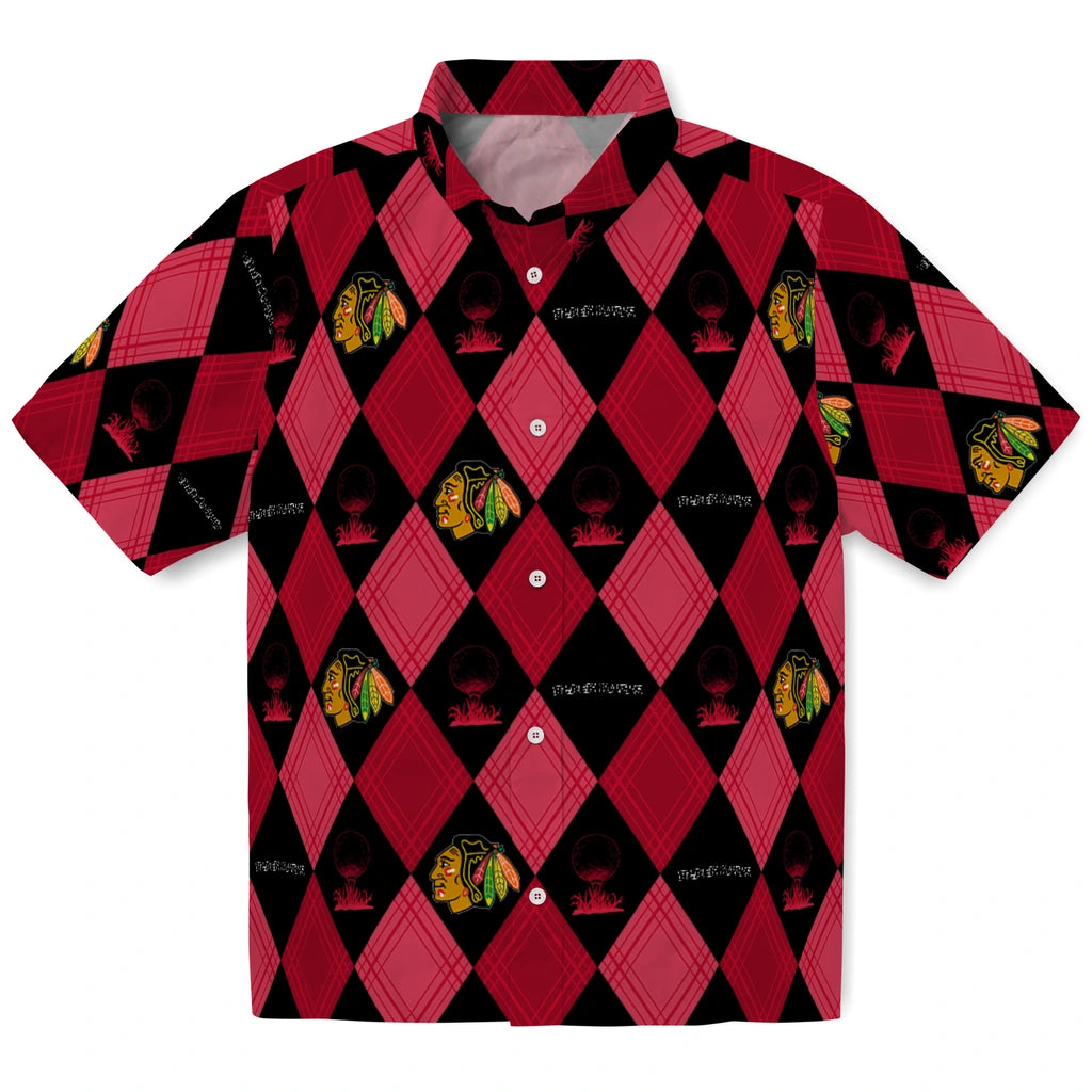 Chicago Blackhawks Hawaiian Shirt - Golfing Plaid | Hula Hawaiian Shirts