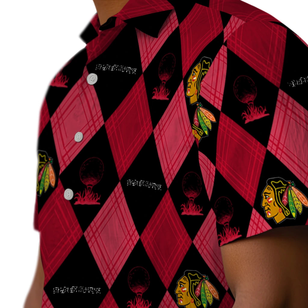 Chicago Blackhawks Hawaiian Shirt - Golfing Plaid | Hula Hawaiian Shirts
