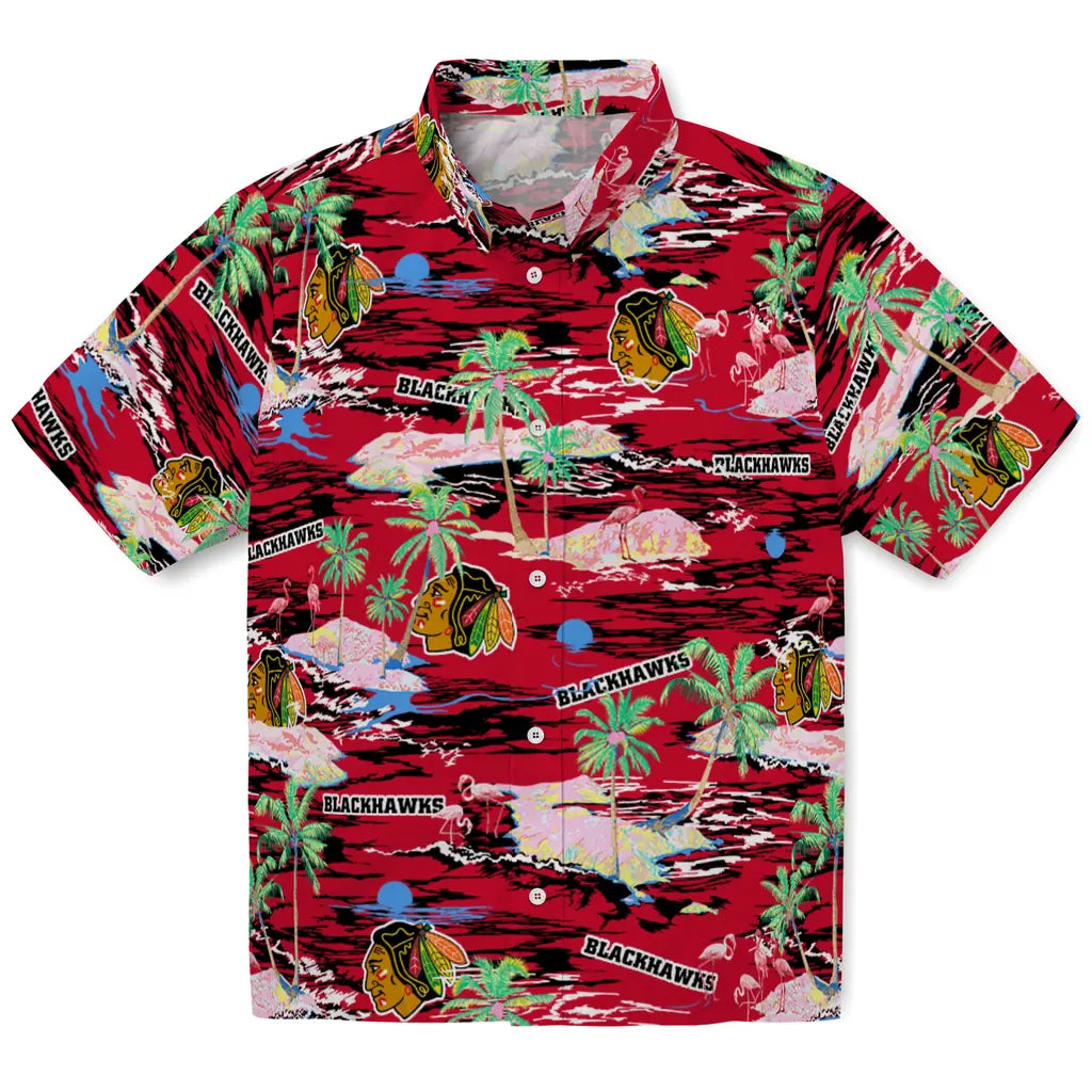 Chicago Blackhawks Hawaiian Shirt - Hawaii Island | Hula Hawaiian Shirts
