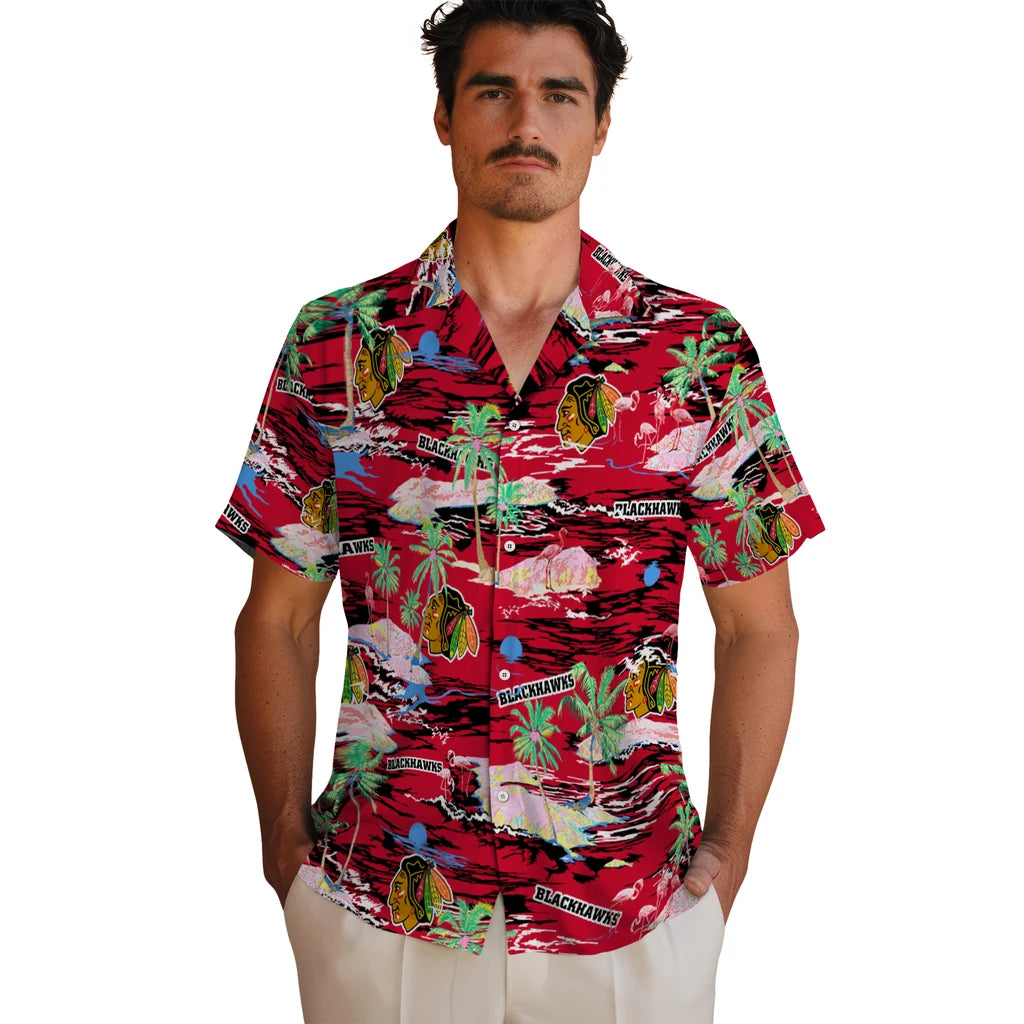 Chicago Blackhawks Hawaiian Shirt - Hawaii Island | Hula Hawaiian Shirts