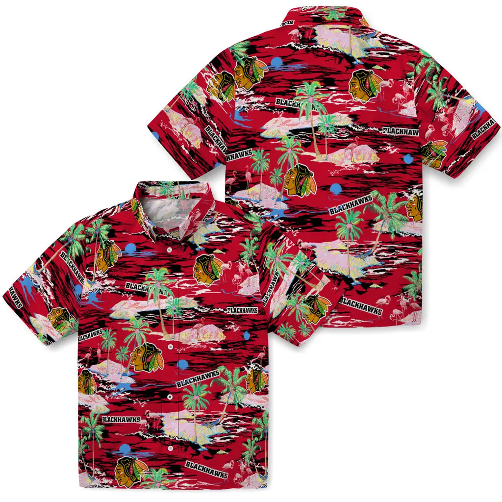 Chicago Blackhawks Hawaiian Shirt - Hawaii Island | Hula Hawaiian Shirts
