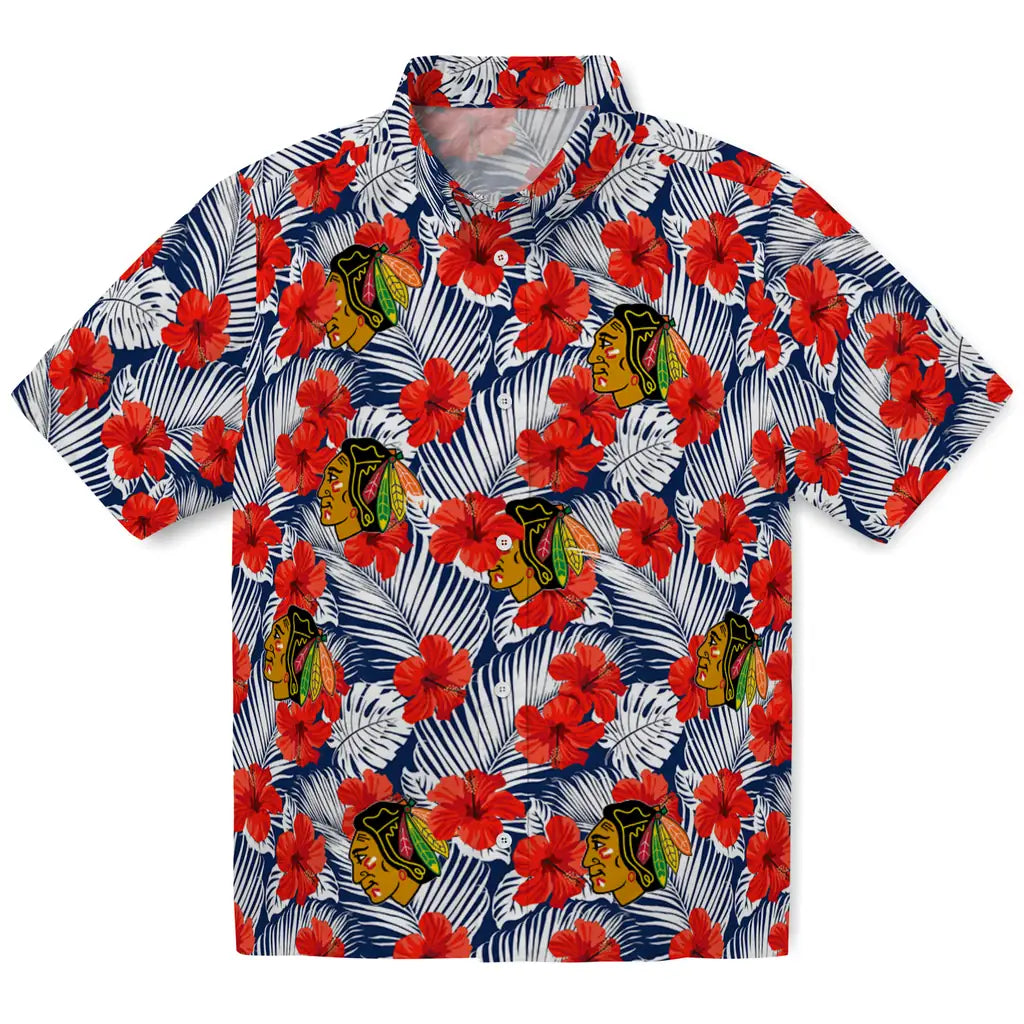 Chicago Blackhawks Hawaiian Shirt - Hibiscus Fiesta | Hula Hawaiian Shirts