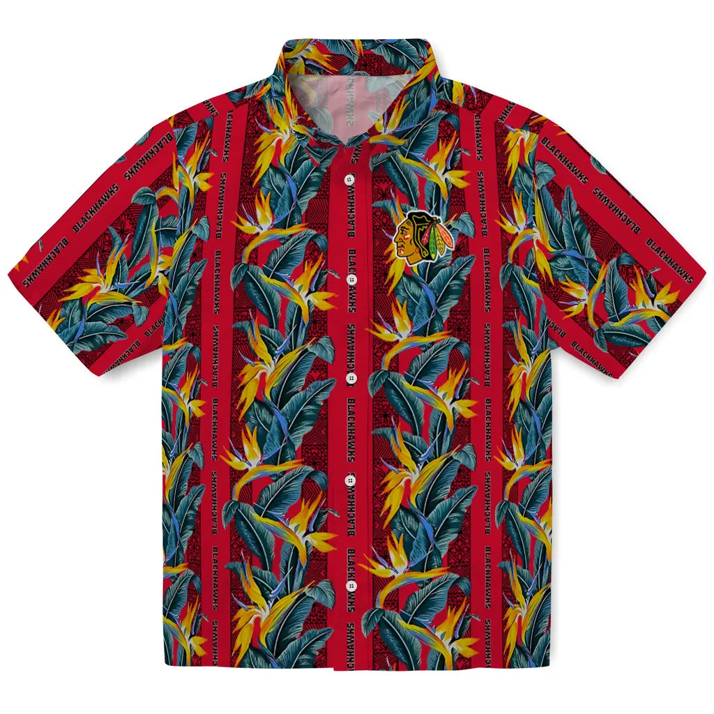 Chicago Blackhawks Hawaiian Shirt - Paradise Vines | Hula Hawaiian Shirts