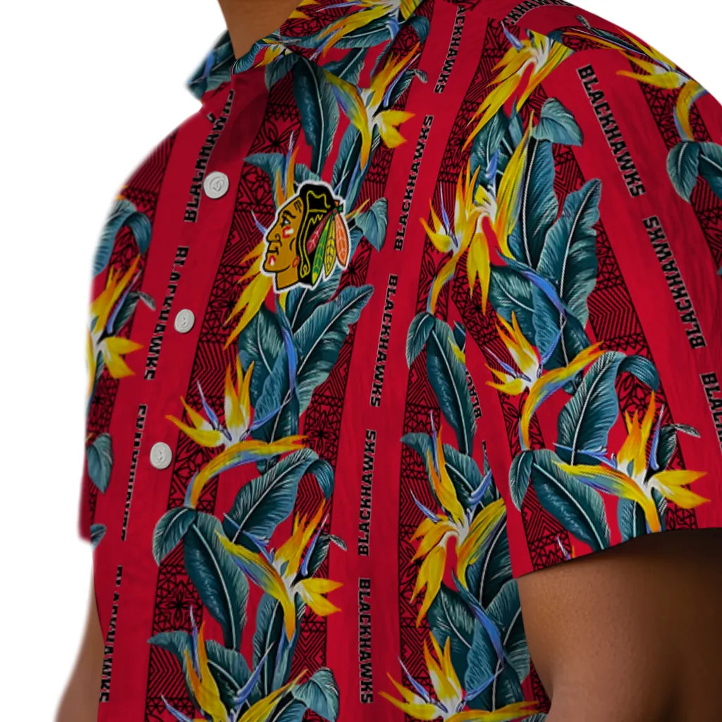 Chicago Blackhawks Hawaiian Shirt - Paradise Vines | Hula Hawaiian Shirts