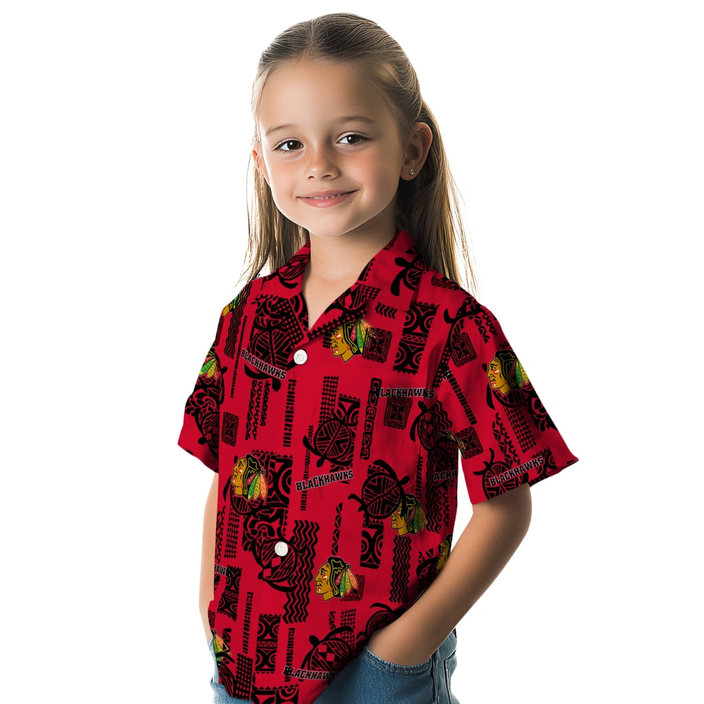 Chicago Blackhawks Hawaiian Shirt - Turtle Lines | Hula Hawaiian Shirts