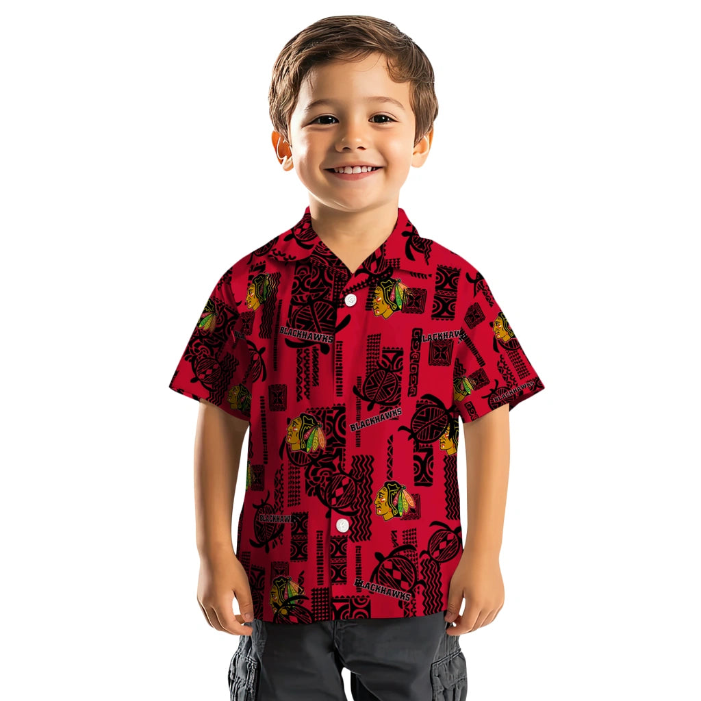 Chicago Blackhawks Hawaiian Shirt - Turtle Lines | Hula Hawaiian Shirts