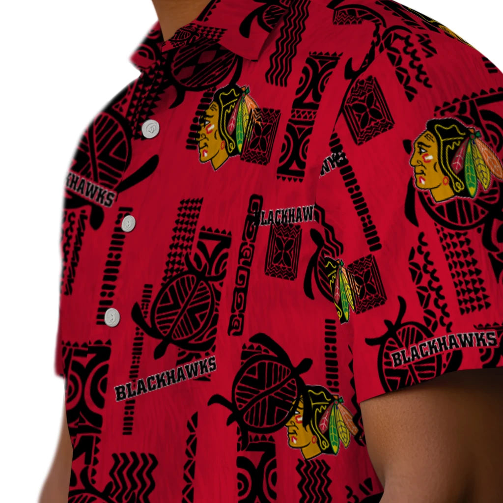 Chicago Blackhawks Hawaiian Shirt - Turtle Lines | Hula Hawaiian Shirts