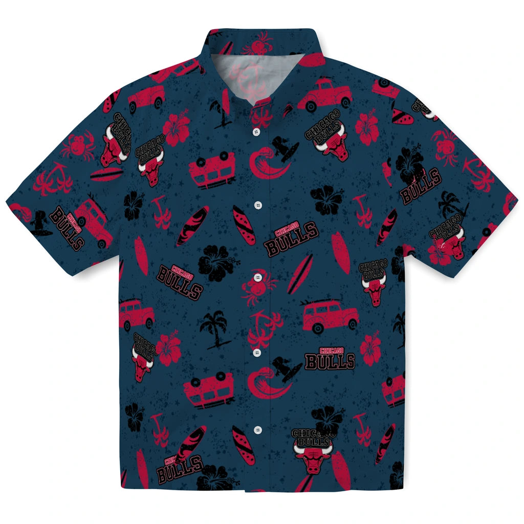 Chicago Bulls Hawaiian Shirt - Beach Vibe | Hula Hawaiian Shirts