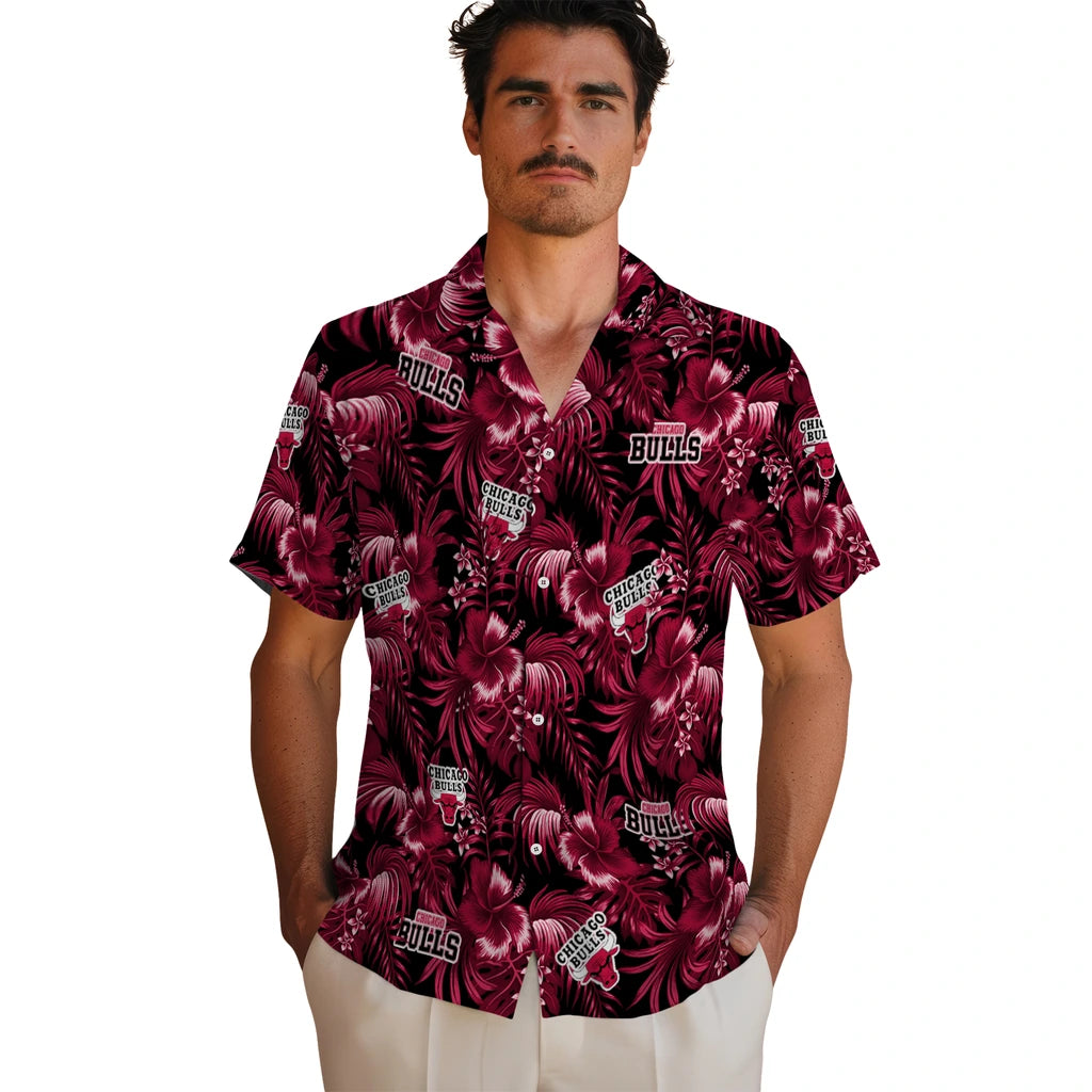 Chicago Bulls Hawaiian Shirt - Hibiscus Exotic | Hula Hawaiian Shirts