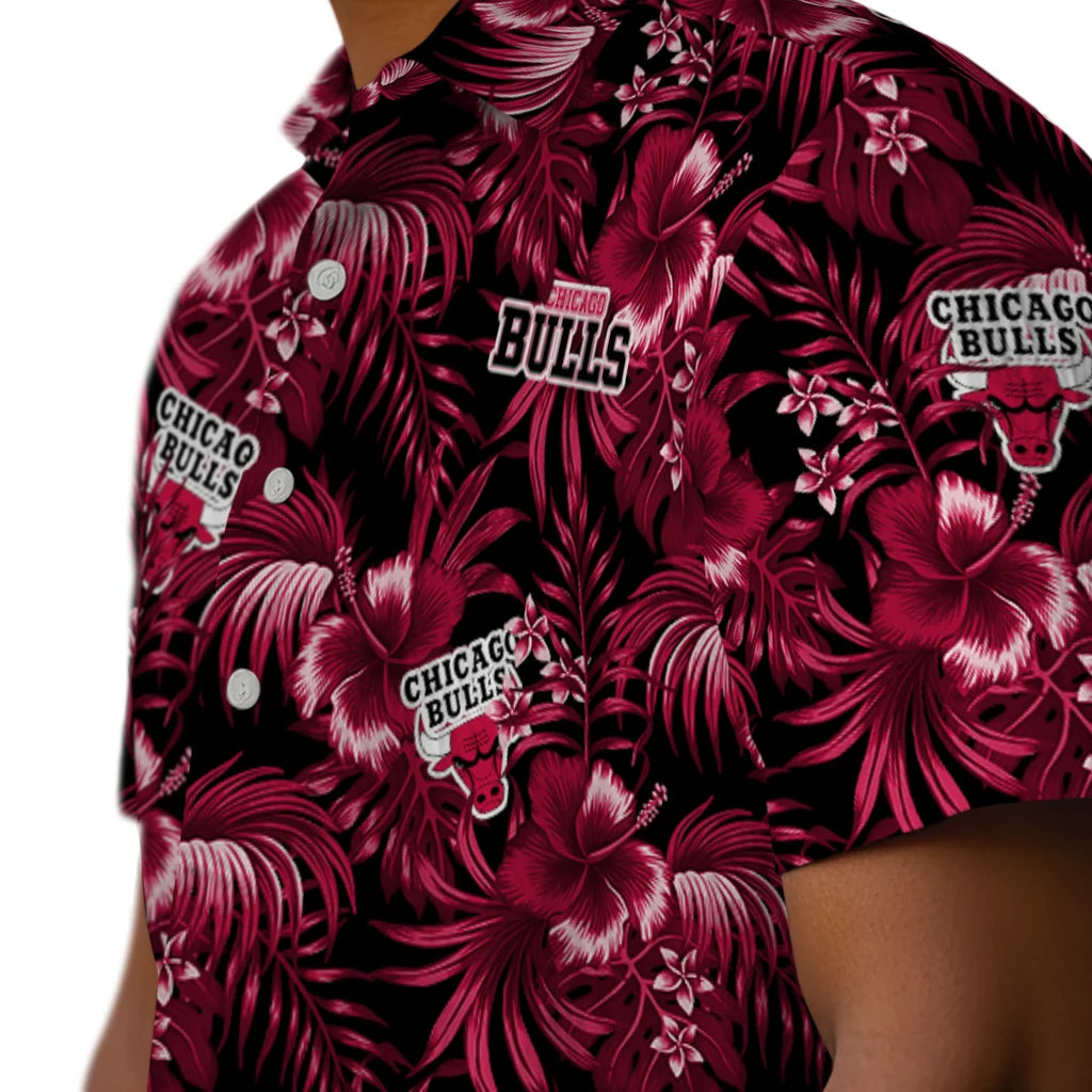 Chicago Bulls Hawaiian Shirt - Hibiscus Exotic | Hula Hawaiian Shirts