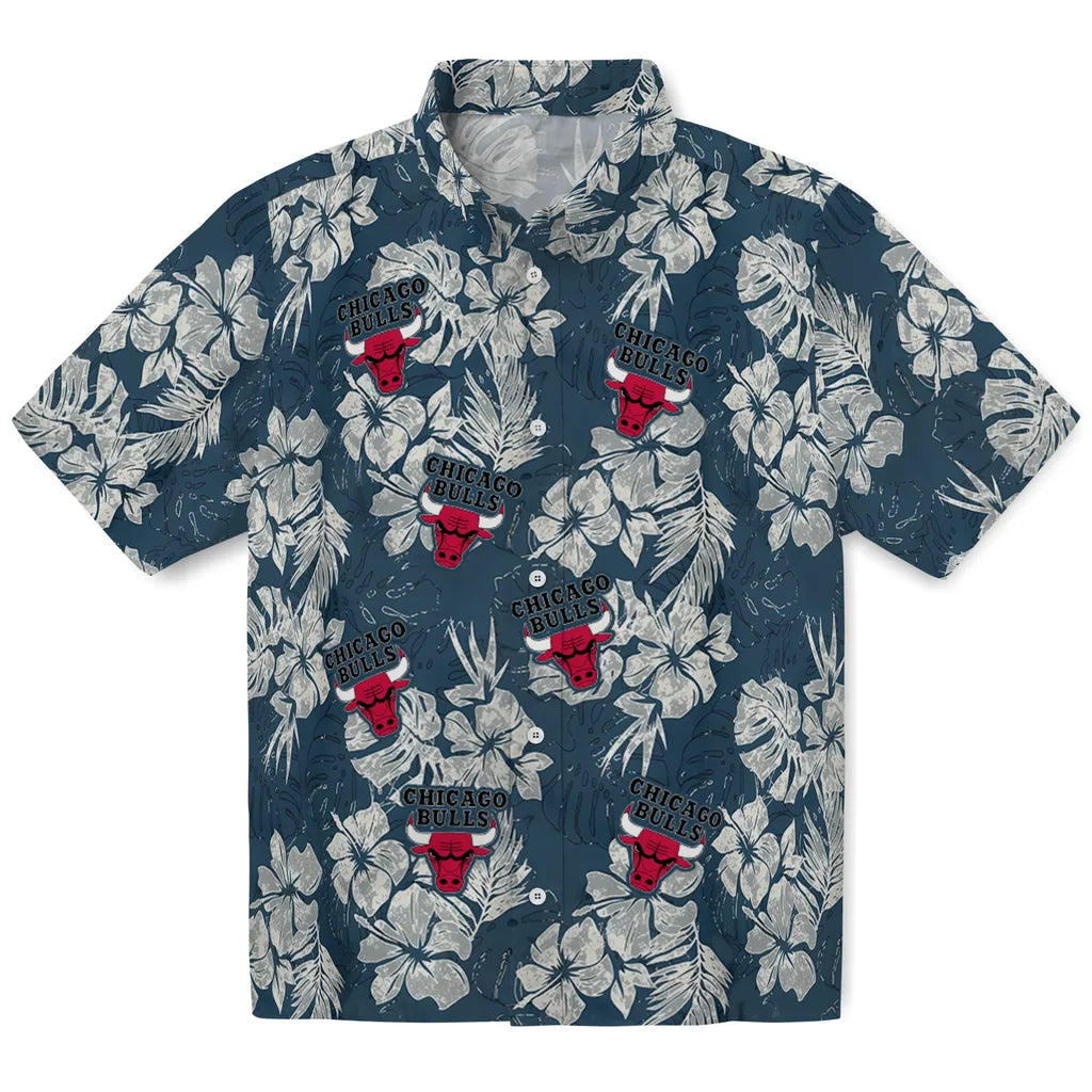 Chicago Bulls Hawaiian Shirt - Hibiscus Flowers | Hula Hawaiian Shirts