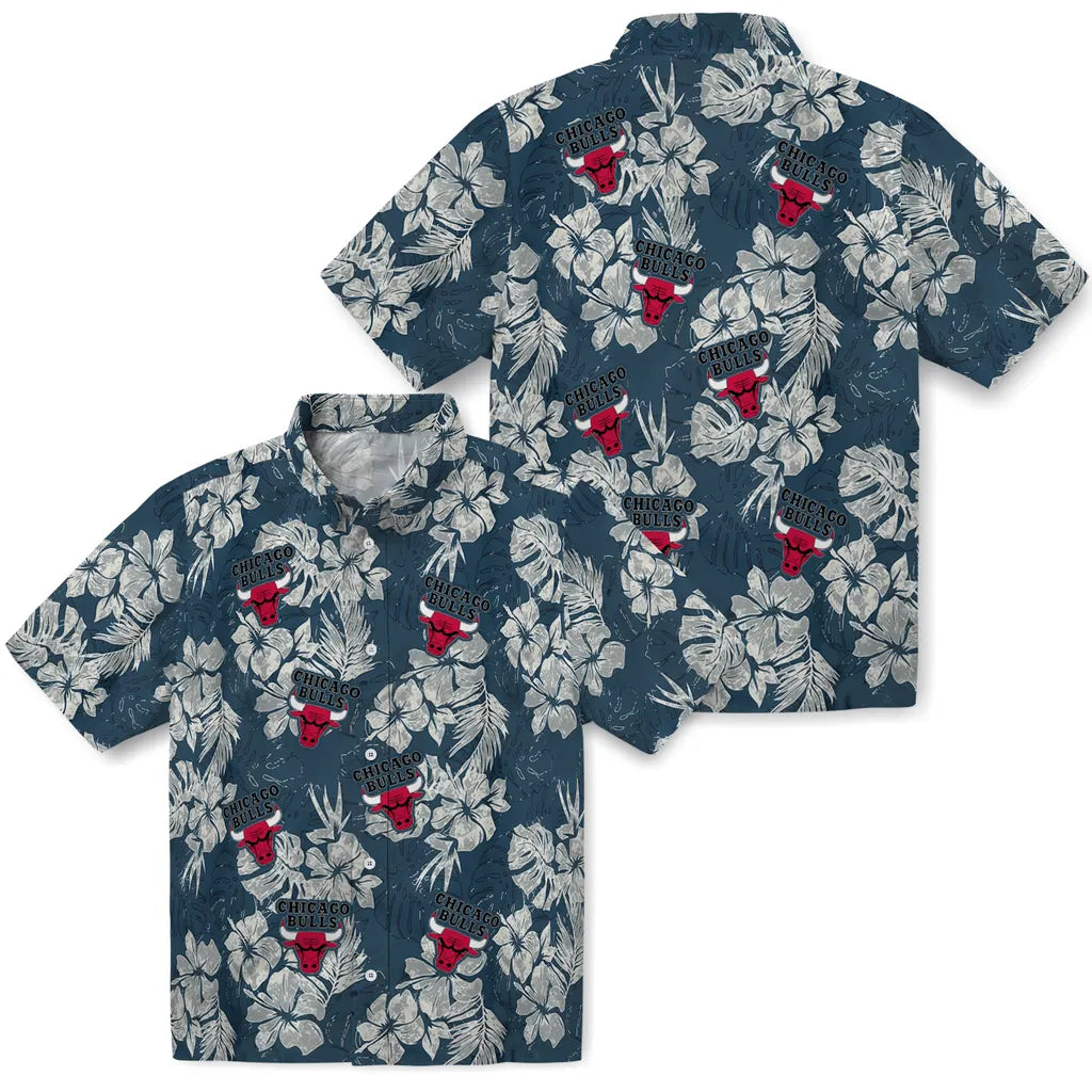 Chicago Bulls Hawaiian Shirt - Hibiscus Flowers | Hula Hawaiian Shirts